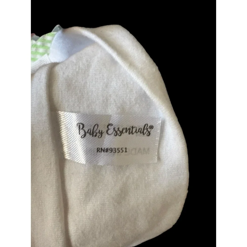 Baby Essentials Infant Headband White Green Striped Flower Baby Girl Hair Access